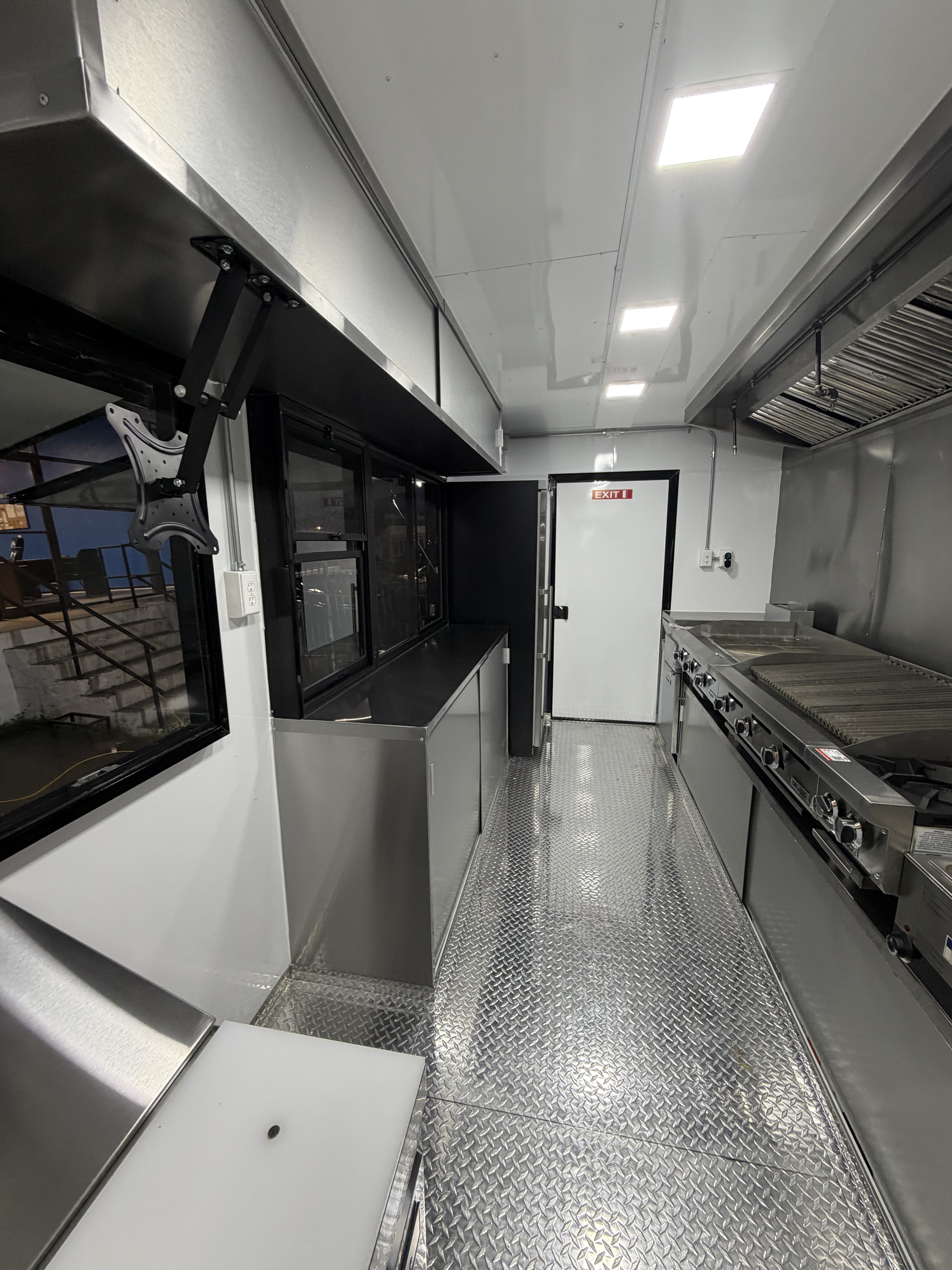 Turquoise trailer stainless interior