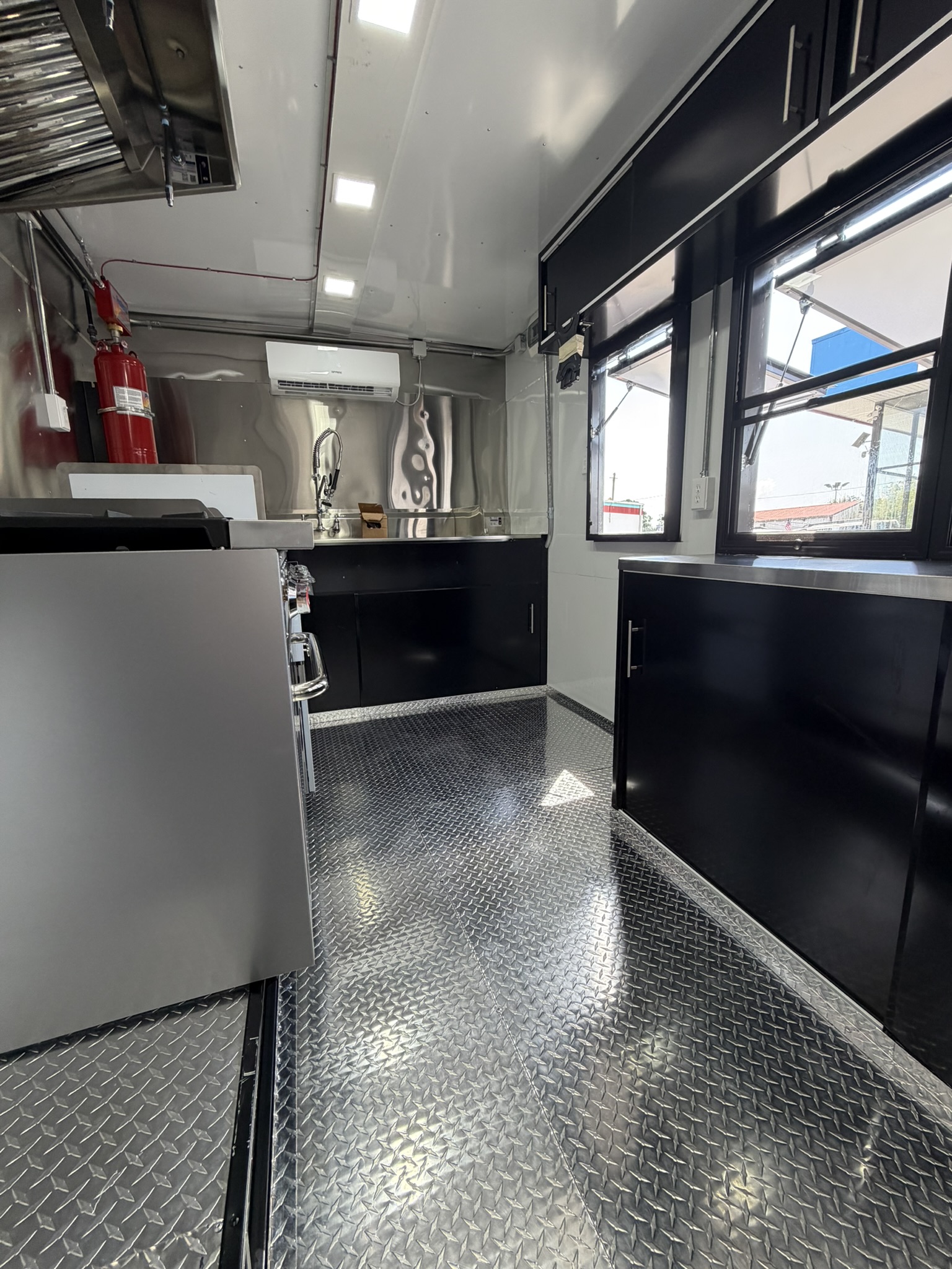 Azul blue custom food trailer 16ft photo 6