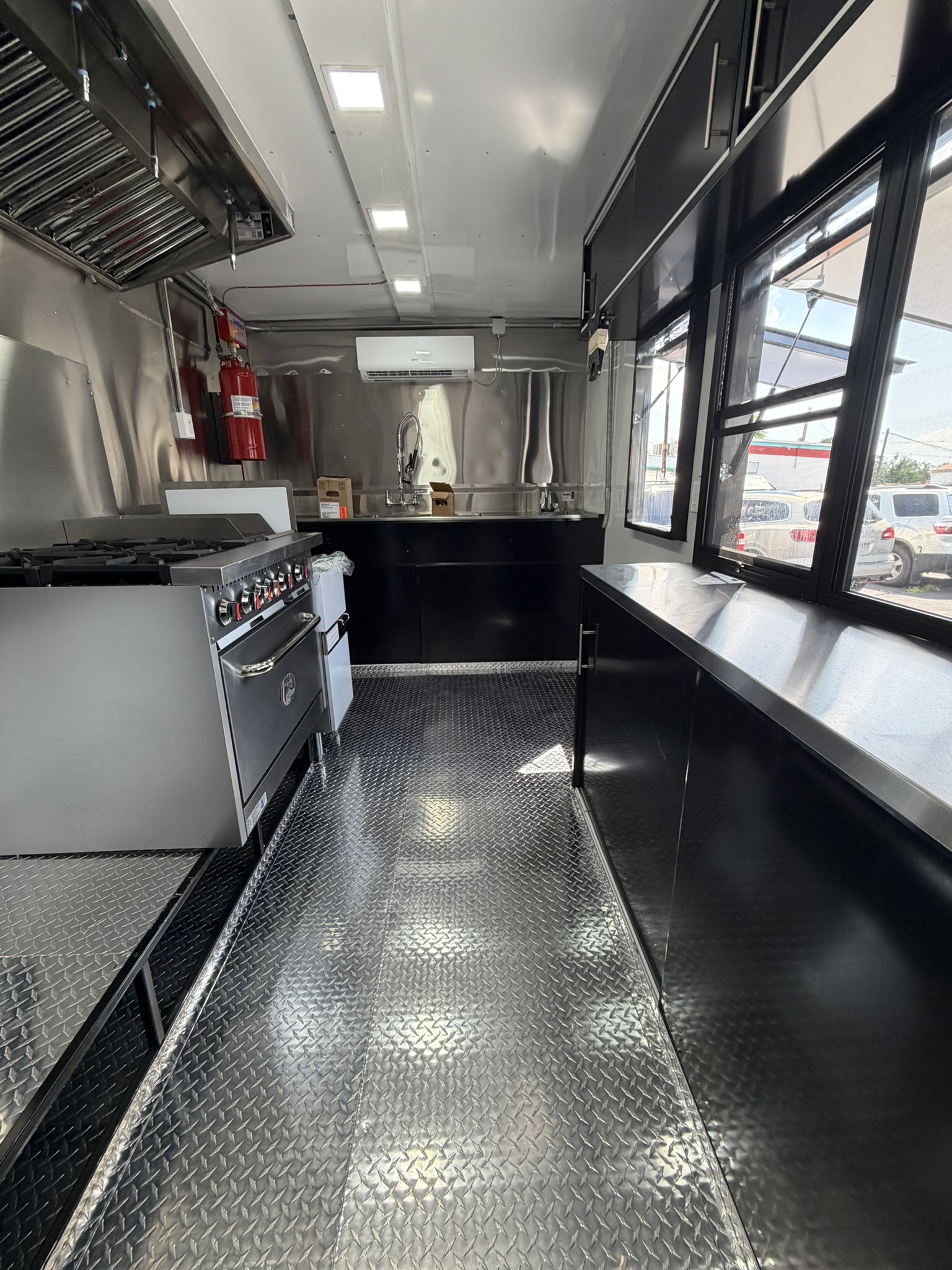 Azul blue custom food trailer 16ft photo 7