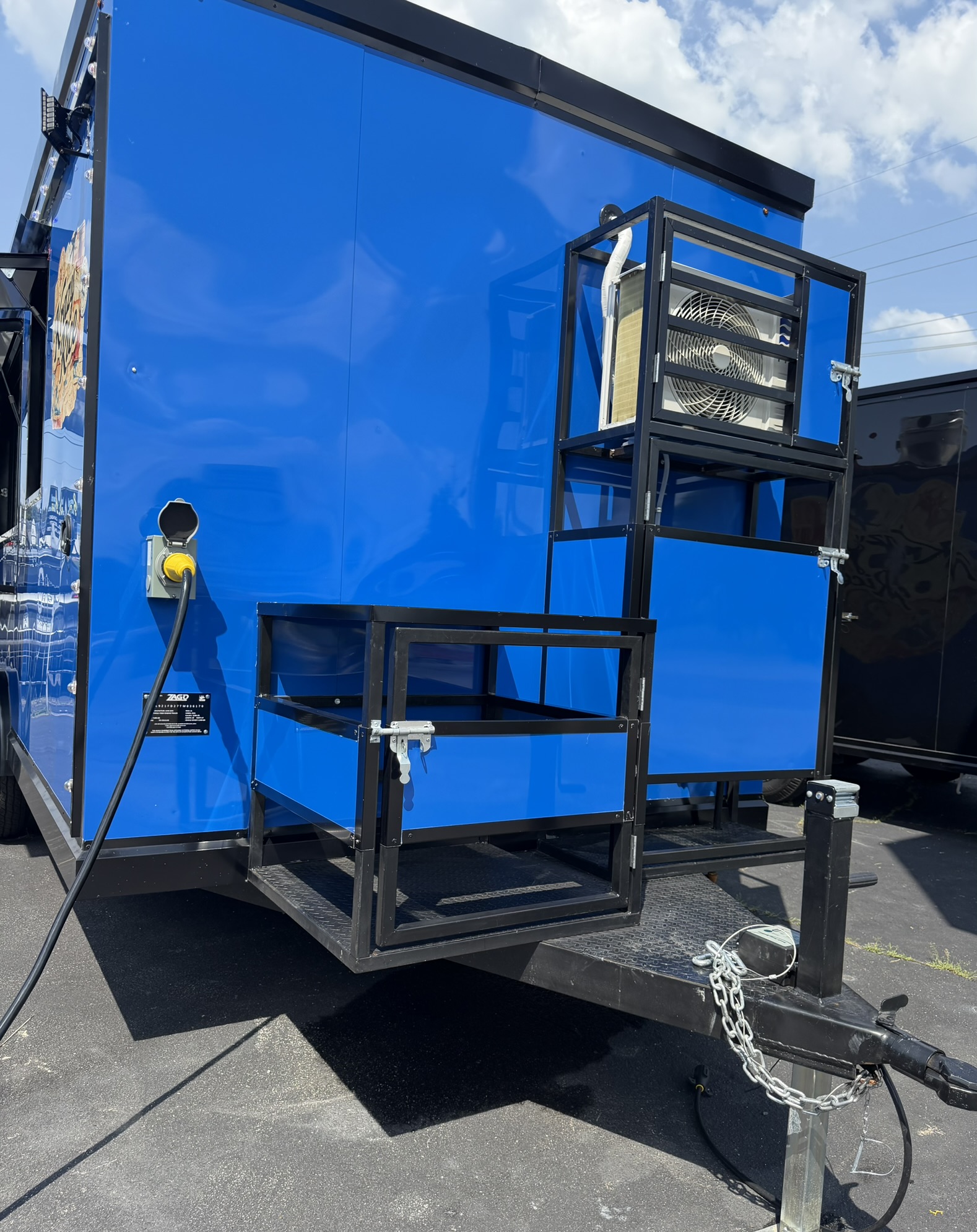 Azul blue custom food trailer 16ft photo 9
