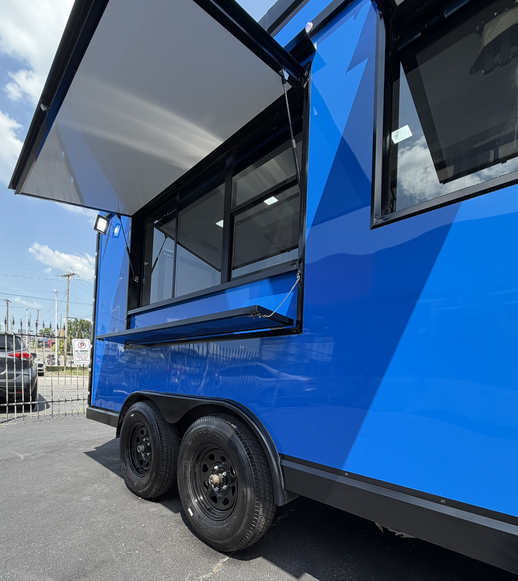 Azul blue custom food trailer 16ft photo 1
